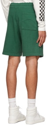 Rhude Green Logo Sweat Shorts