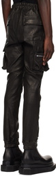 Rick Owens Black Porterville Mastodon Leather Trousers