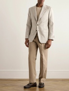 Thom Sweeney - Unstructured Slim-Fit Checked Cashmere Blazer - Neutrals