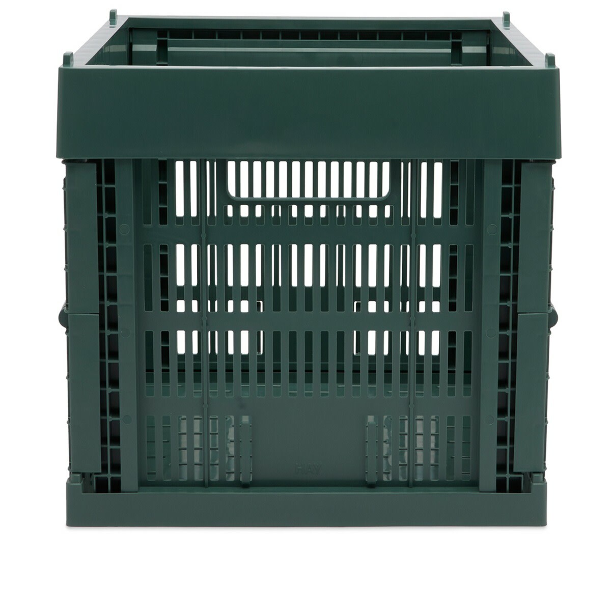 HAY Cube Recycled Colour Crate in Dark Green 