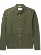 Folk - Assembly Crinkled-Cotton Jacket - Green