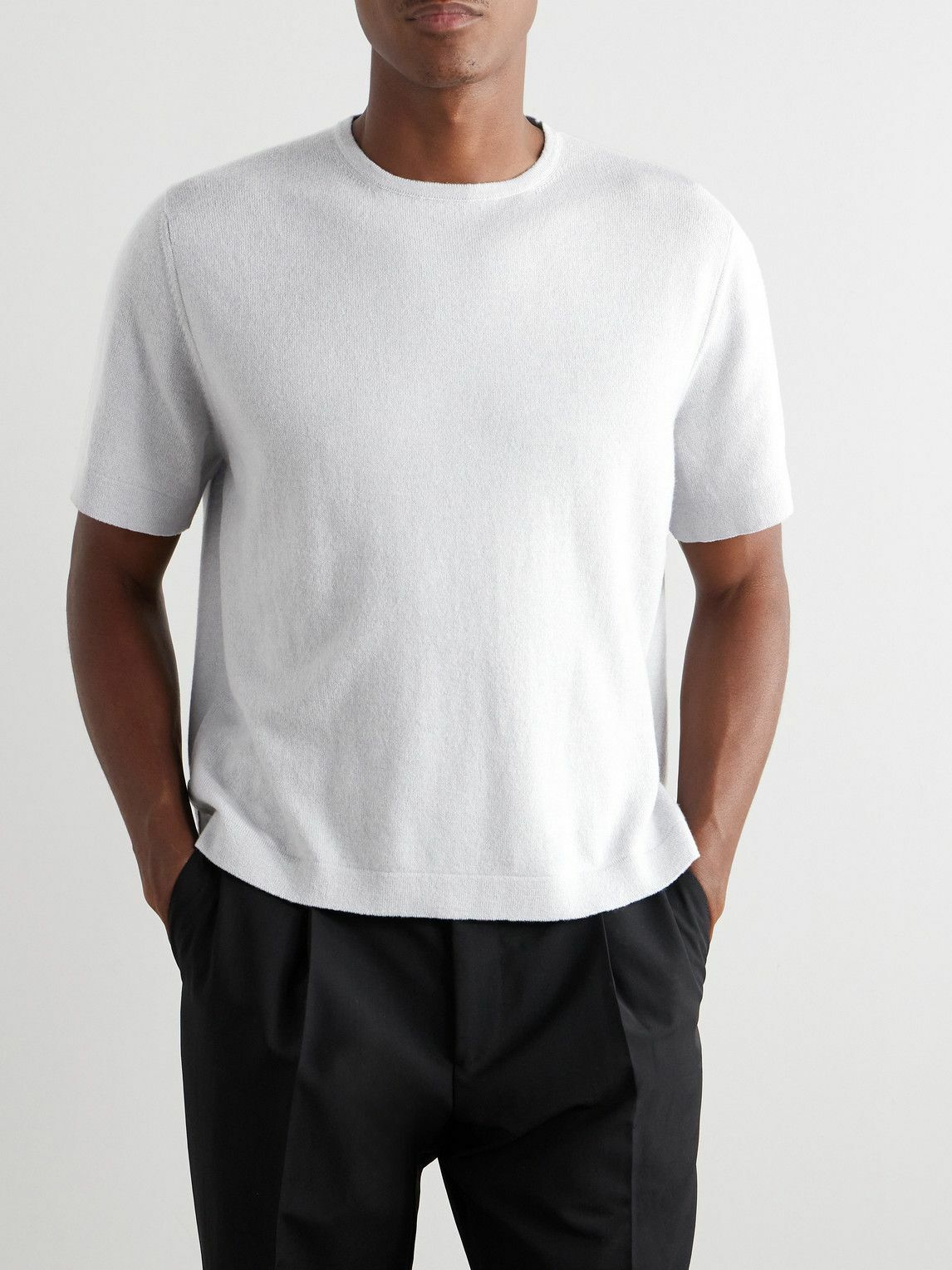 Stòffa - Cashmere T-Shirt - White