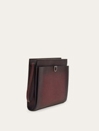 Ferragamo Mens Gancini pouch in Red