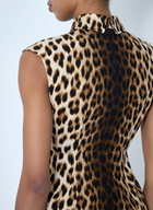 Sportmax Sleeveless Animal Print Dress