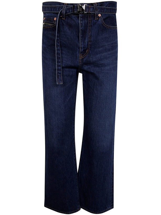 Photo: Sacai Boot Cut Denim Pants in Blue