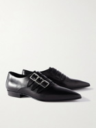SAINT LAURENT - Stan Leather Monk-Strap Shoes - Black