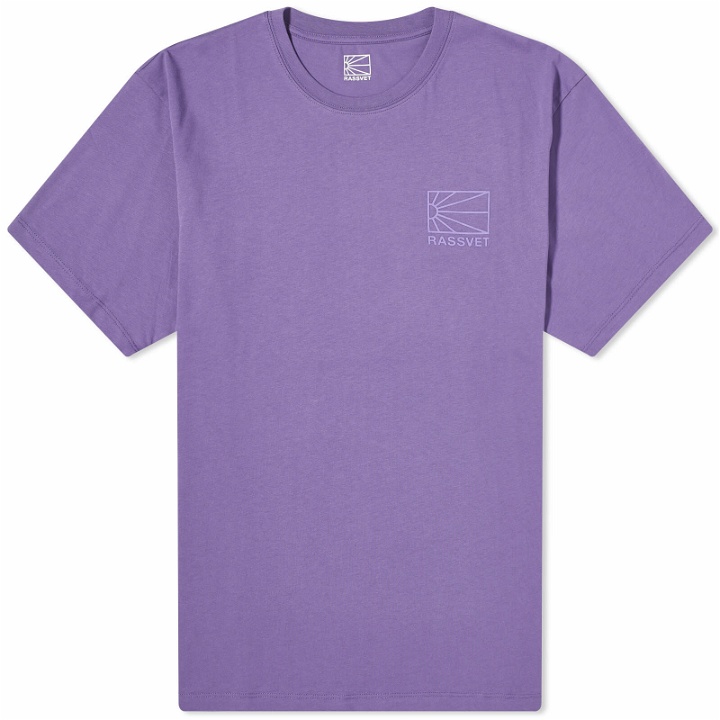 Photo: PACCBET Men's Mini Sun Logo T-Shirt in Purple
