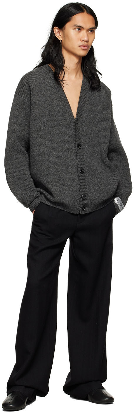 Raf Simons Grey Merino Wool Cardigan Raf Simons
