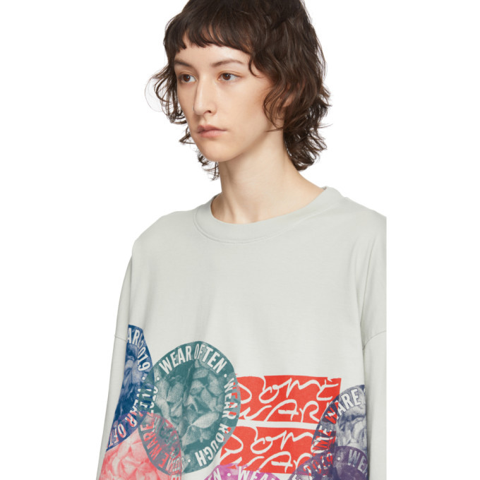 Some Ware Off-White Flower Circle New Body Long Sleeve T-Shirt