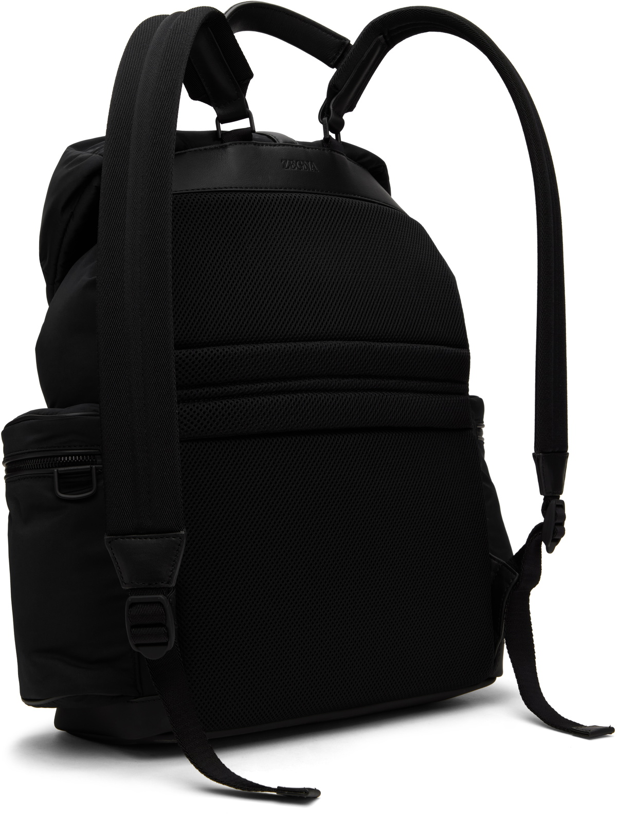 ZEGNA Black Technical Fabric Special Backpack