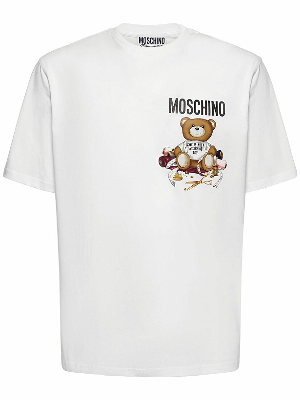 Photo: MOSCHINO - Teddy Print Organic Cotton T-shirt