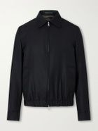Slowear - Wool and Silk-Blend Blouson Jacket - Black