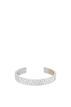 Diesel Font Two-Tone Cuff Bracelet - Bracelets - Unisex - Silver