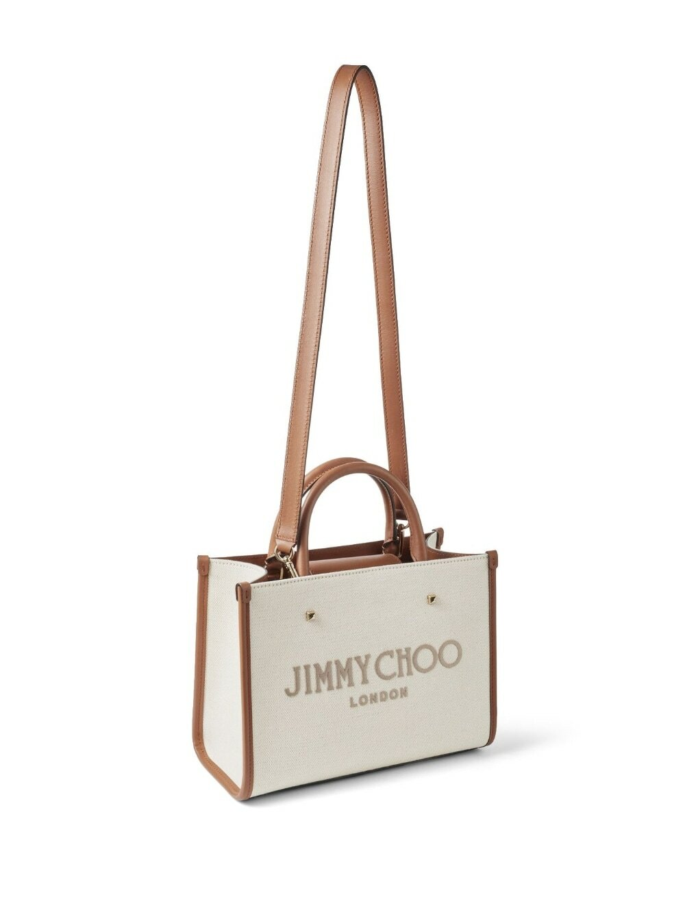 Recycled Canvas ☆JIMMY CHOO☆ Avenue S 2wayトート NATURAL♪ Recycled Canvas ☆JIMMY CHOO☆ Avenue S 2wayトート NATURAL