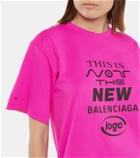 Balenciaga Distressed cotton-blend T-shirt
