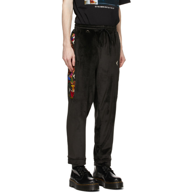 Doublet Black Chaos Embroidery Comfy Sweatpants Doublet