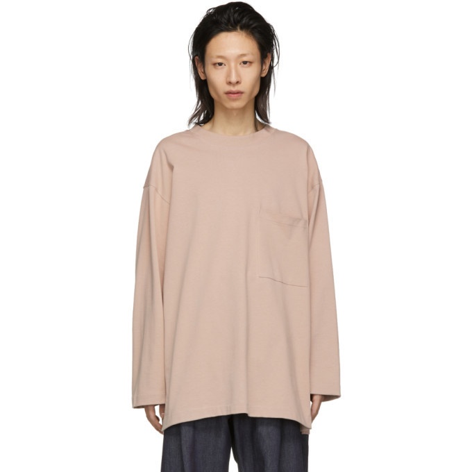 Photo: Lemaire Pink Heavy Cotton Long Sleeve T-Shirt