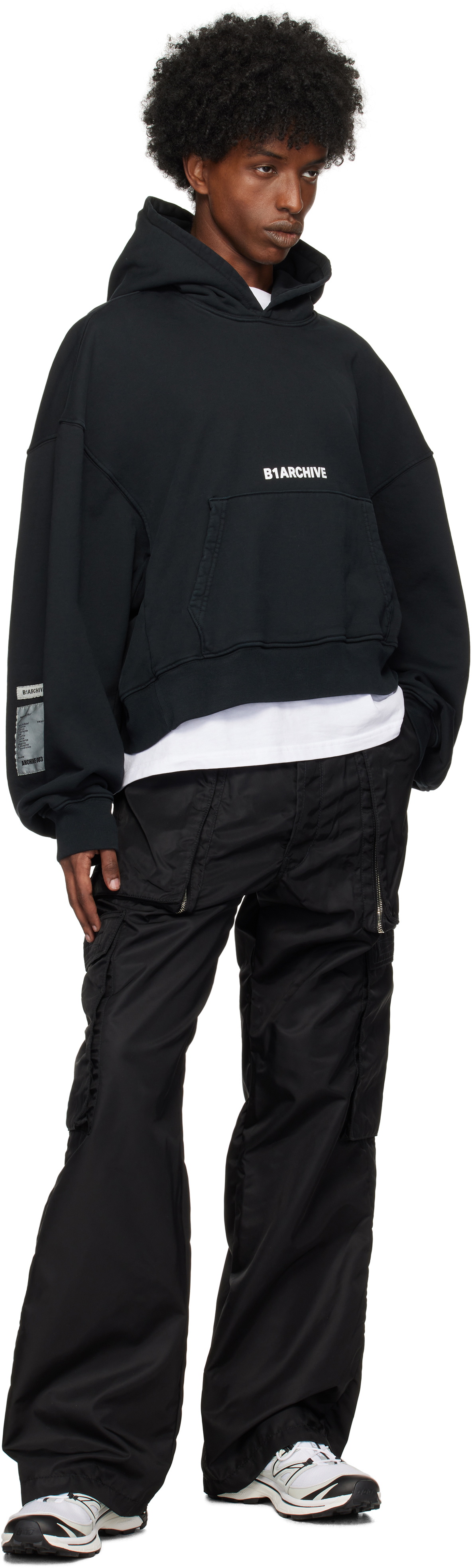 B1ARCHIVE Black Wide Leg Cargo Pants