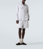 God's True Cashmere Explorer cashmere and cotton denim shorts
