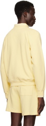 Sporty & Rich Yellow Serif Logo Sweatshirt