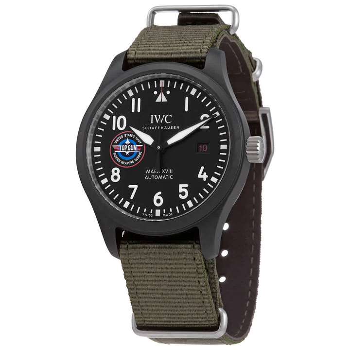 Photo: IWC Pilots Mark XVIII Top Gun SFTI Automatic Black Dial Mens Watch IW324712