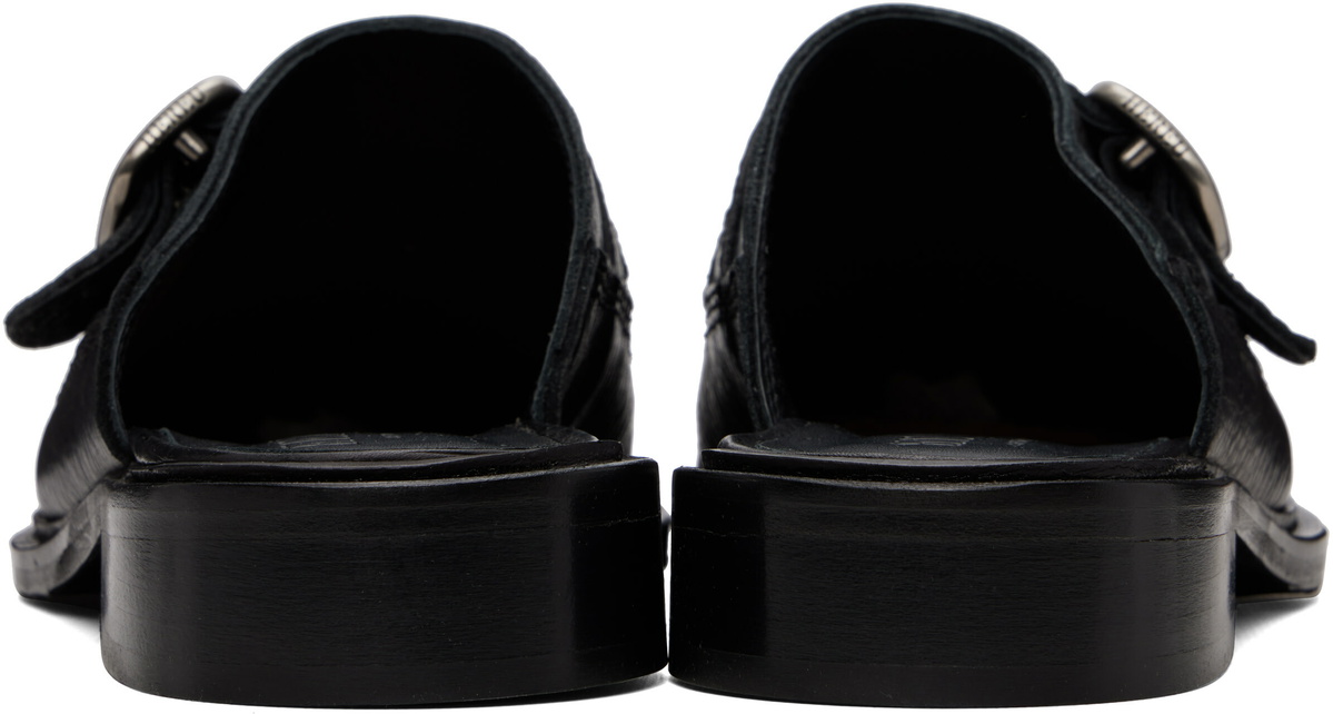 HEREU Black Bernat Mule Loafers