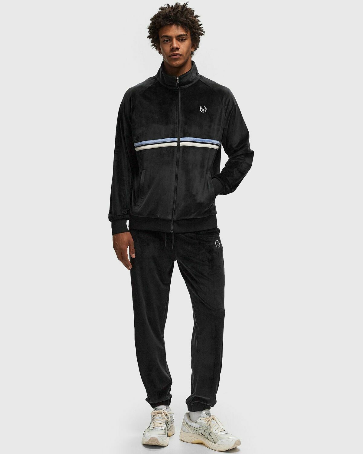 Sergio Tacchini DALLAS 024 TRACKTOP Black Mens Track Jacket Sergio
