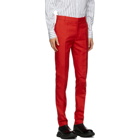 Alexander McQueen Red Classic 17cm Trousers