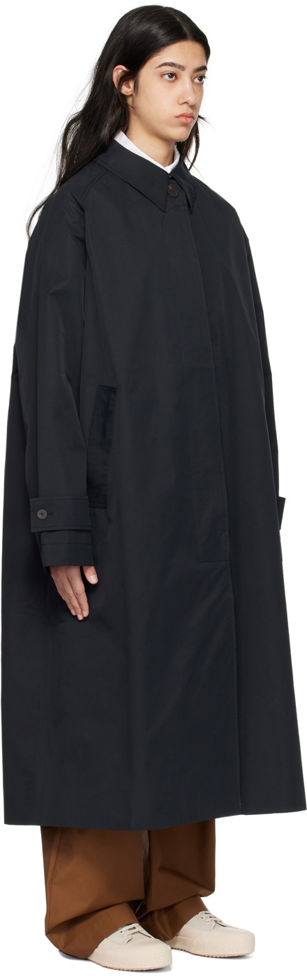 STUDIO NICHOLSON｜COATS (HOLIN SNW MAC COAT DARK NAVY (1 Holin Coat in Dark Navy | Trench Coat | Studio Nicholson