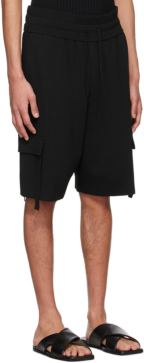 ANDREĀDAMO SSENSE Exclusive Black Viscose Shorts