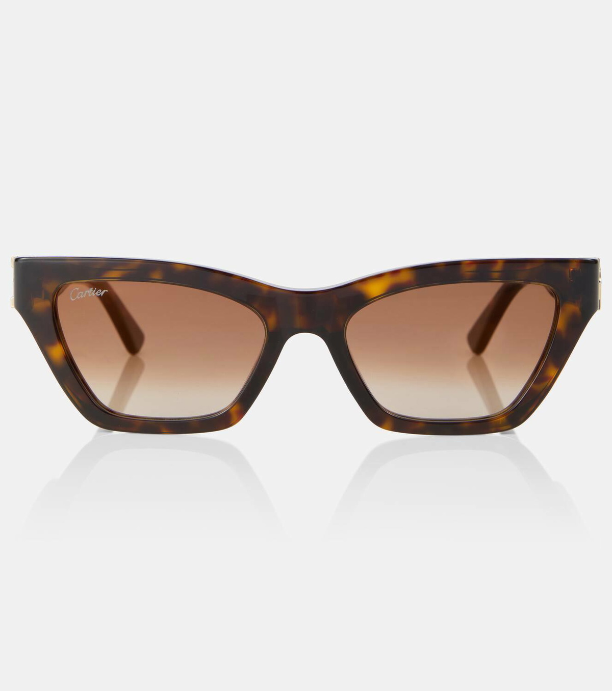 CARTIER キャットアイフレムサンクラス CT0469S 001 Cartier CT0469S 001 Sunglasses Shiny Gold - eye-oo.com