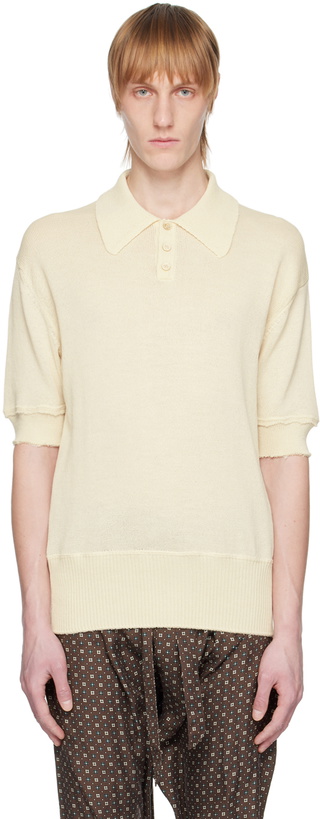 Photo: Maison Margiela Beige Knit Polo