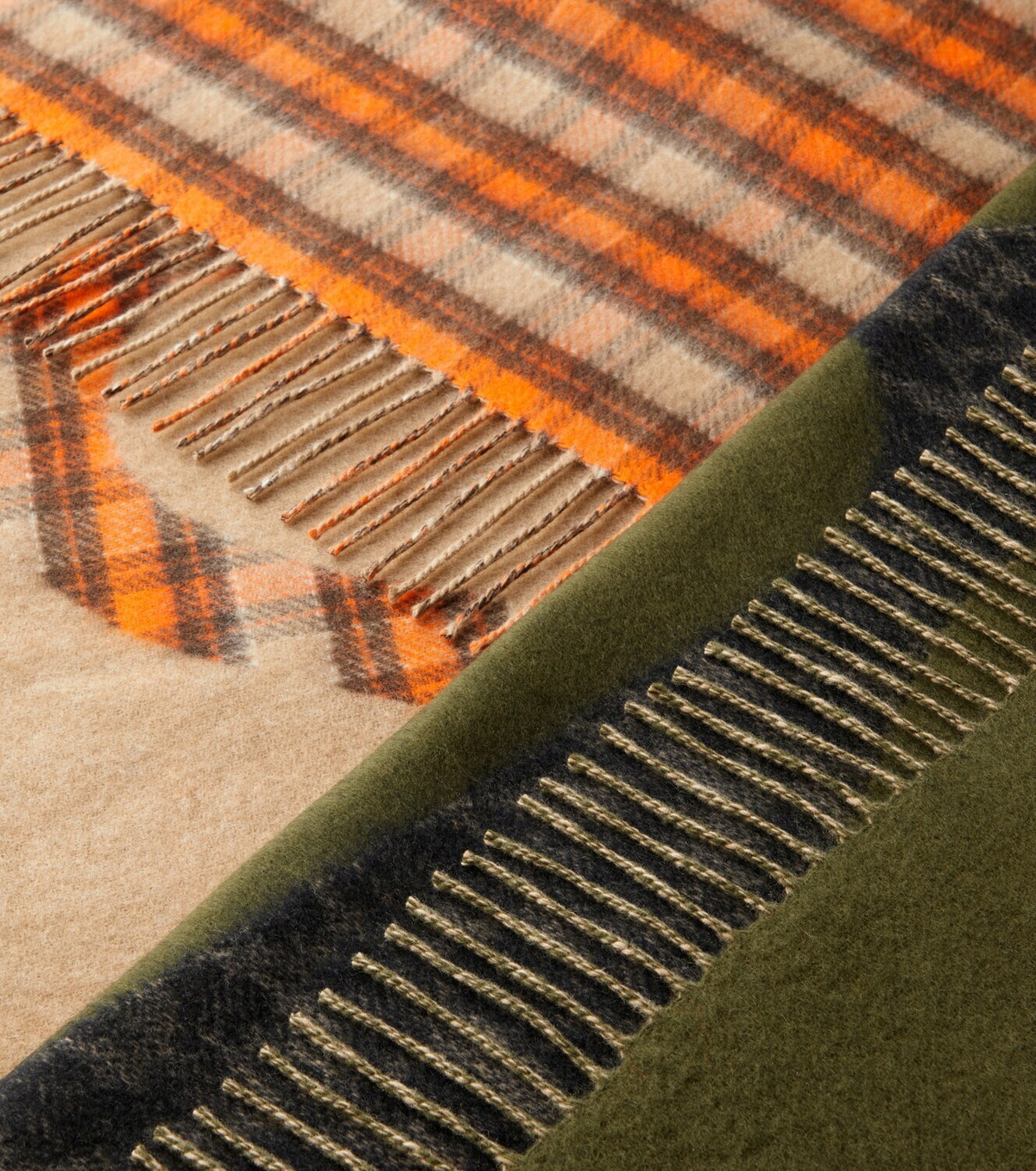 Loewe Anagram checked wool and cashmere blanket