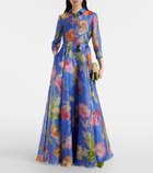 Carolina Herrera Floral silk organza gown