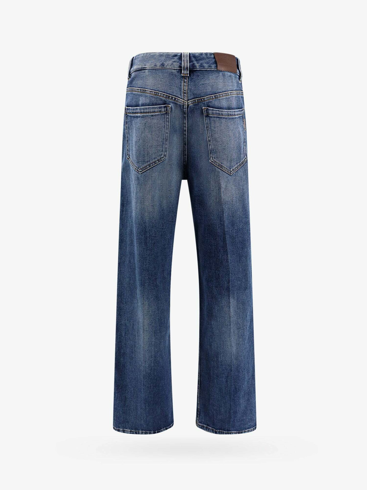 デニム・ジーパン BRUNELLO CUCINELLI Women Denim Pants MH192P5565C8982 Blue Contemporary Loose trousers for Woman in Medium Denim