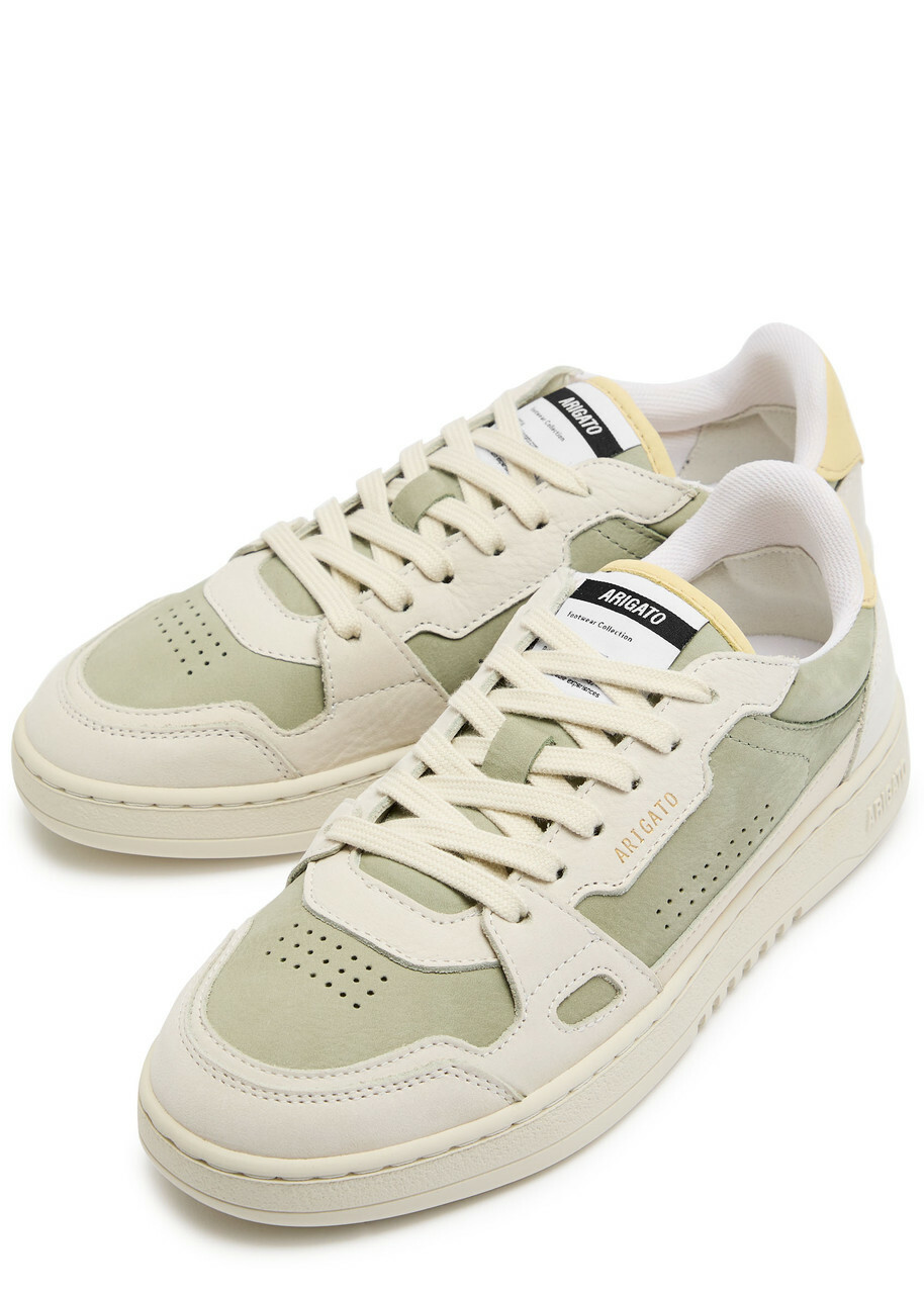 Axel Arigato Dice Lo Panelled Suede Sneakers White And Green