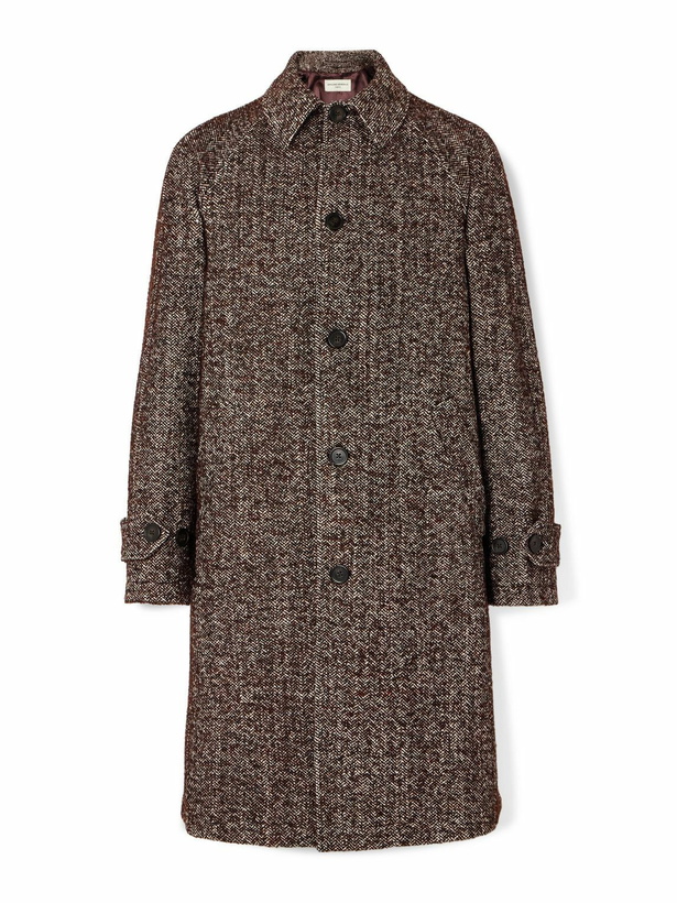 Photo: Officine Générale - Hudson Herringbone Woven Coat - Brown