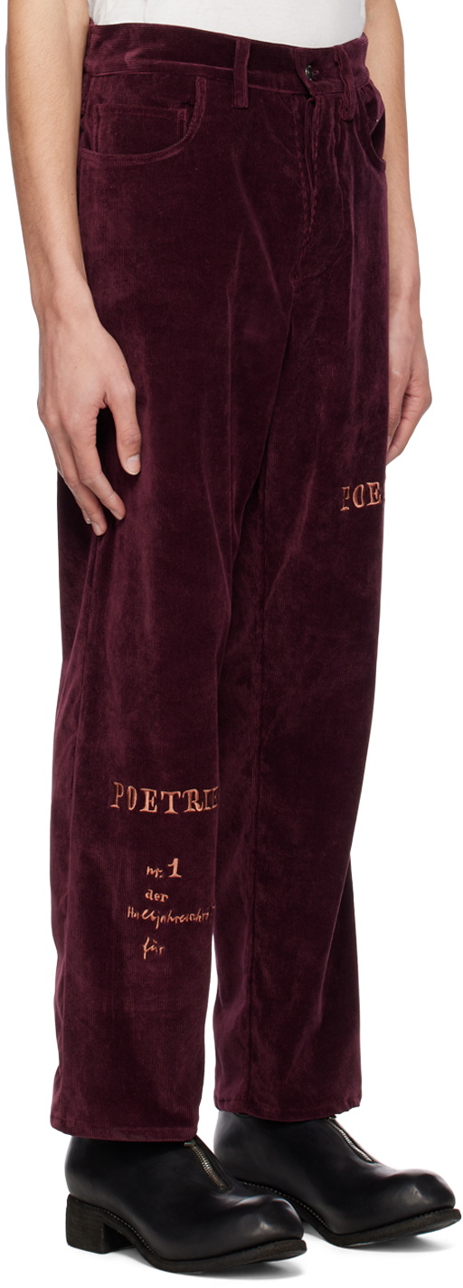 burgundy poesie trousers
