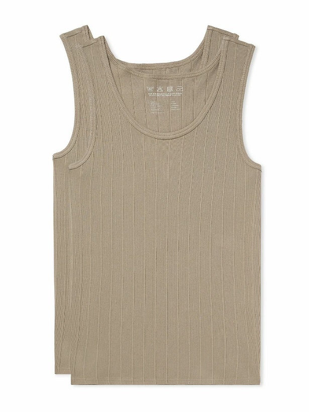 Photo: mfpen - Two-Pack Ribbed Organic Cotton Tank Tops - Neutrals