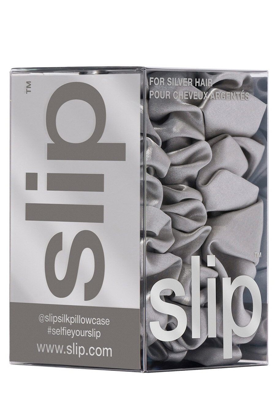 Slip Silk Assorted Scrunchies - Silver