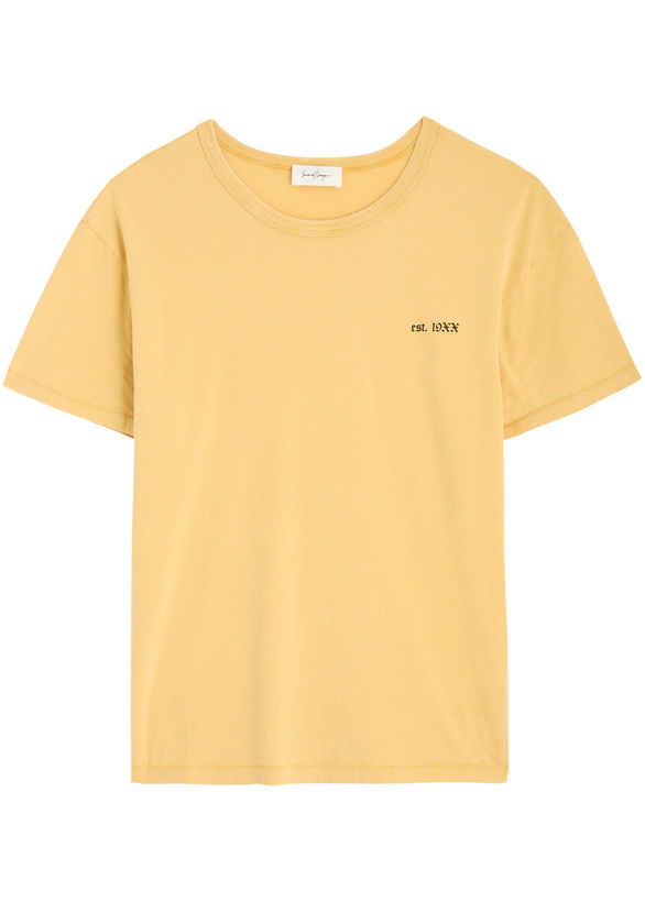 Photo: Second Layer Printed Cotton T-shirt Yellow