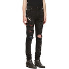 Amiri Black Painted Art Patch Jeans