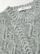 Inis Meáin - Cable-Knit Donegal Merino Wool and Cashmere-Blend Sweater - Gray