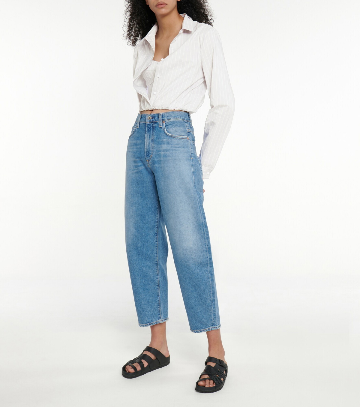 Rta - Ludovica pinstriped bustier shirt