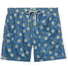 Hartford - Mid-Length Printed Swim Shorts - Blue