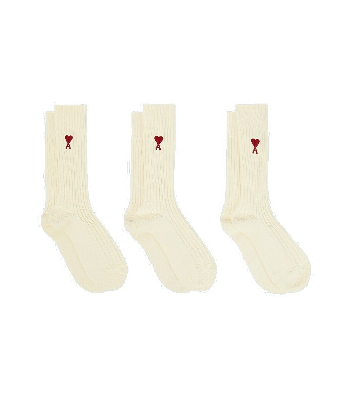 Photo: Ami Paris Set of 3 cotton-blend socks