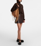 Balenciaga Le City Medium suede shoulder bag