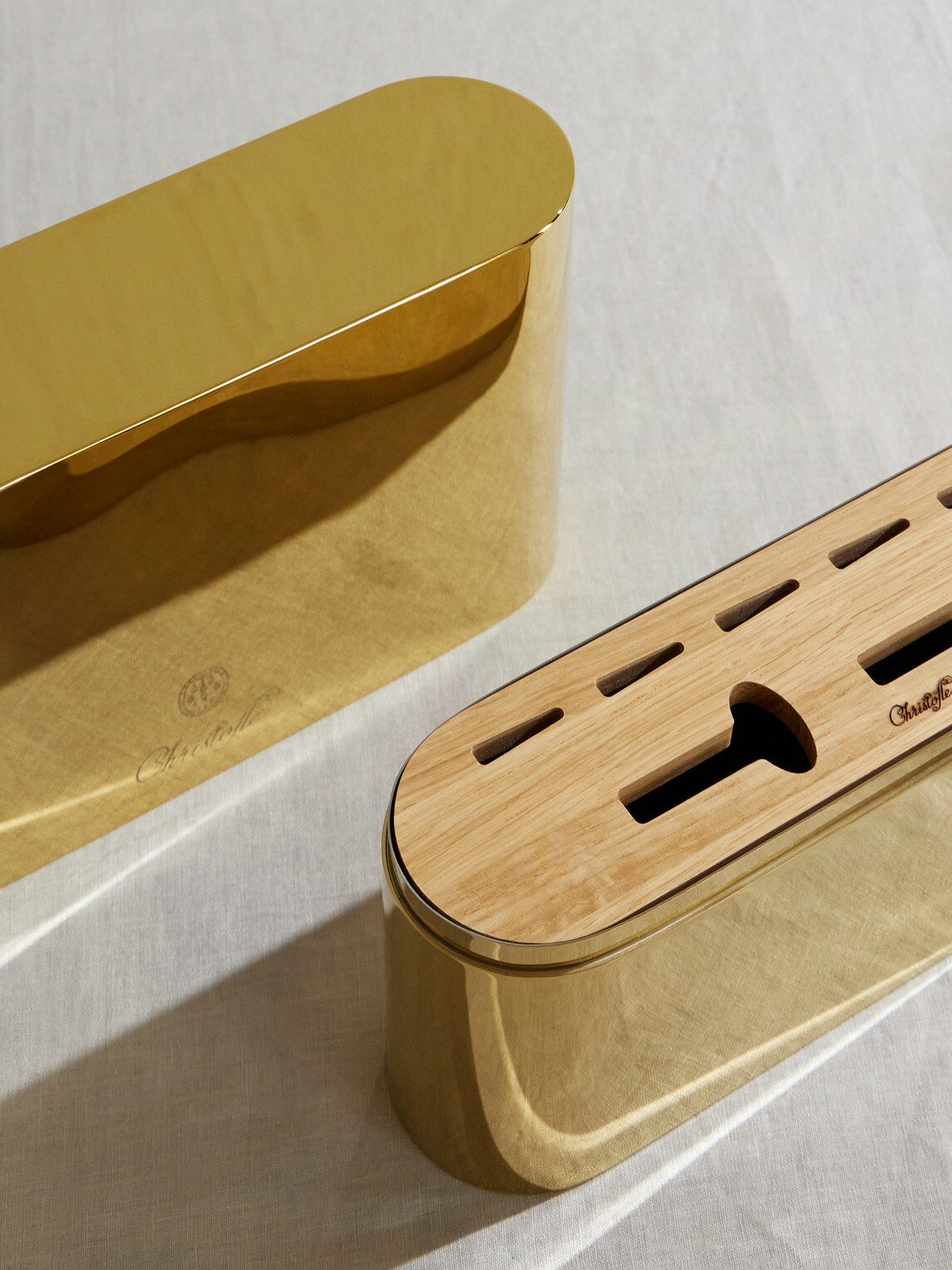 Christofle - Concorde Vartiations Gold-Tone Stainless Steel Cutlery Case