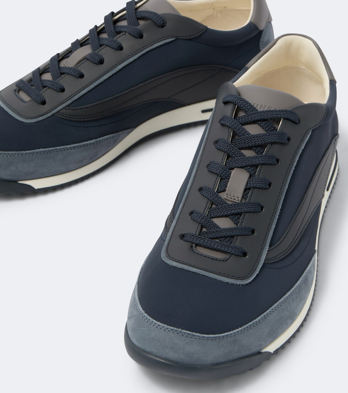 Brunello Cucinelli Leather-trimmed sneakers Brunello Cucinelli