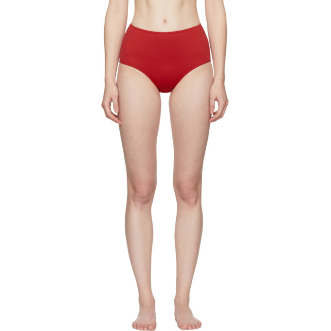 Her Line Red Classic High-Waist Bikini Briefs